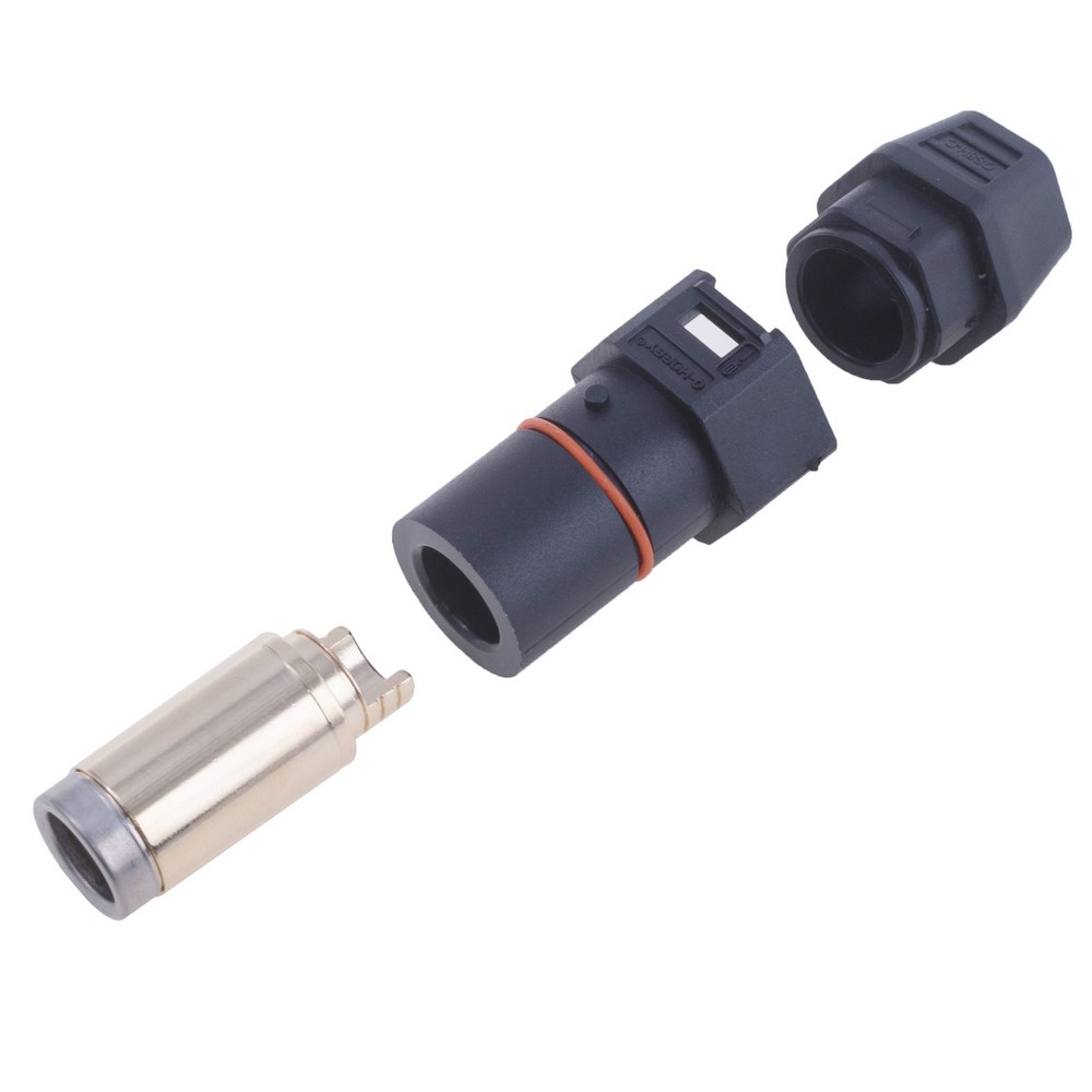 Потужний роз'єм QS8H-F-чорний, монтаж: під пайку, QS Electronic Потужний роз'єм QS8H-F-чорний, монтаж: під пайку, QS Electronic