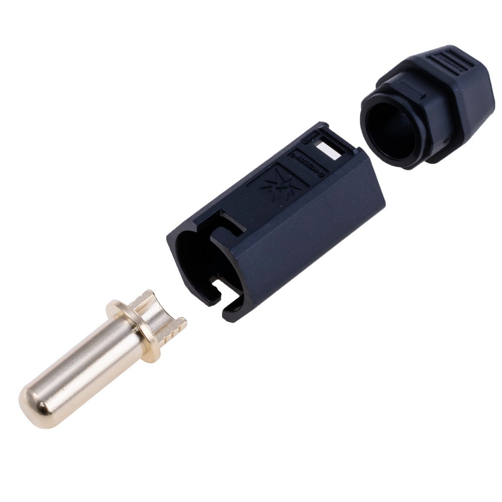 Потужний роз'єм QS8H-M-чорний, монтаж: під пайку, QS Electronic Потужний роз'єм QS8H-M-чорний, монтаж: під пайку, QS Electronic