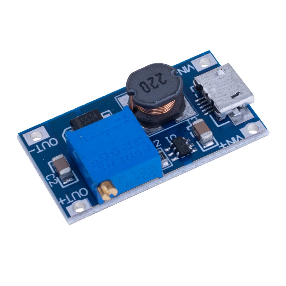Регульований DC-DC Step-Up модуль живлення MT3608 USB-micro