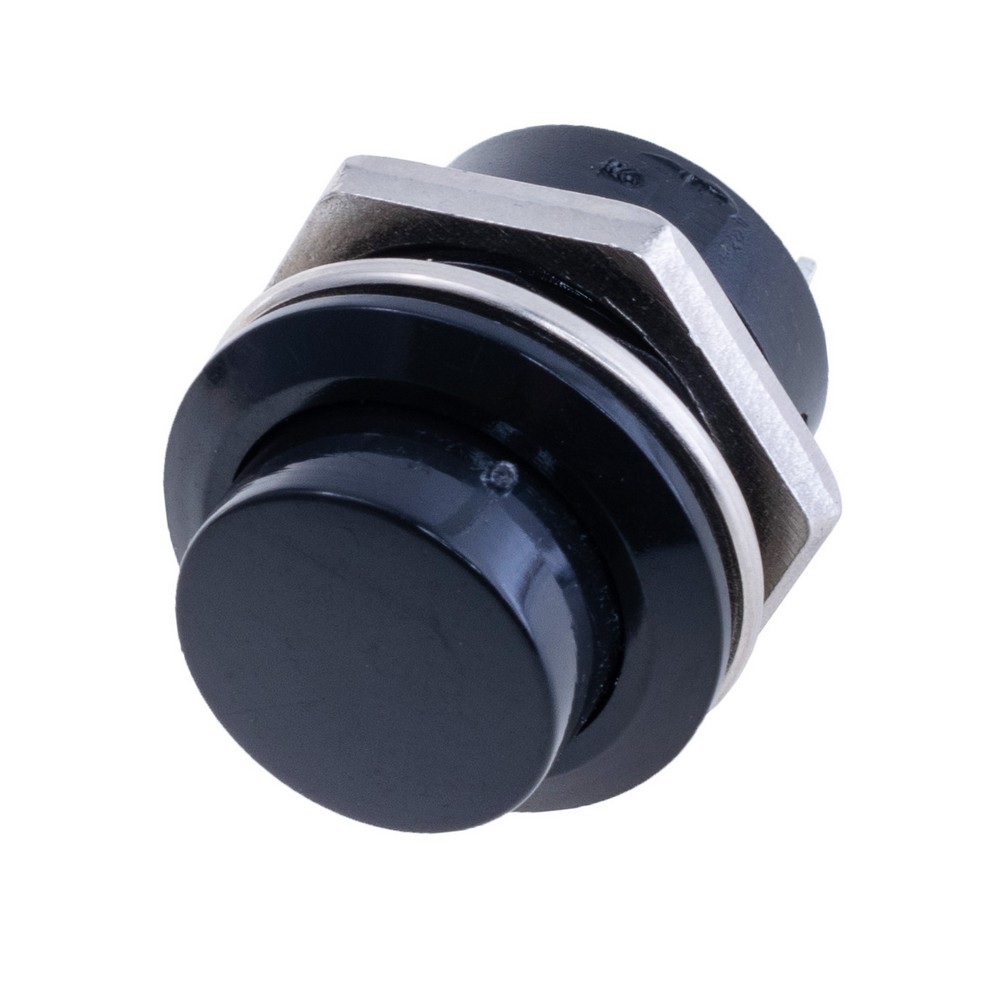 Кнопка без фіксації чорна, R13-507 Black Button