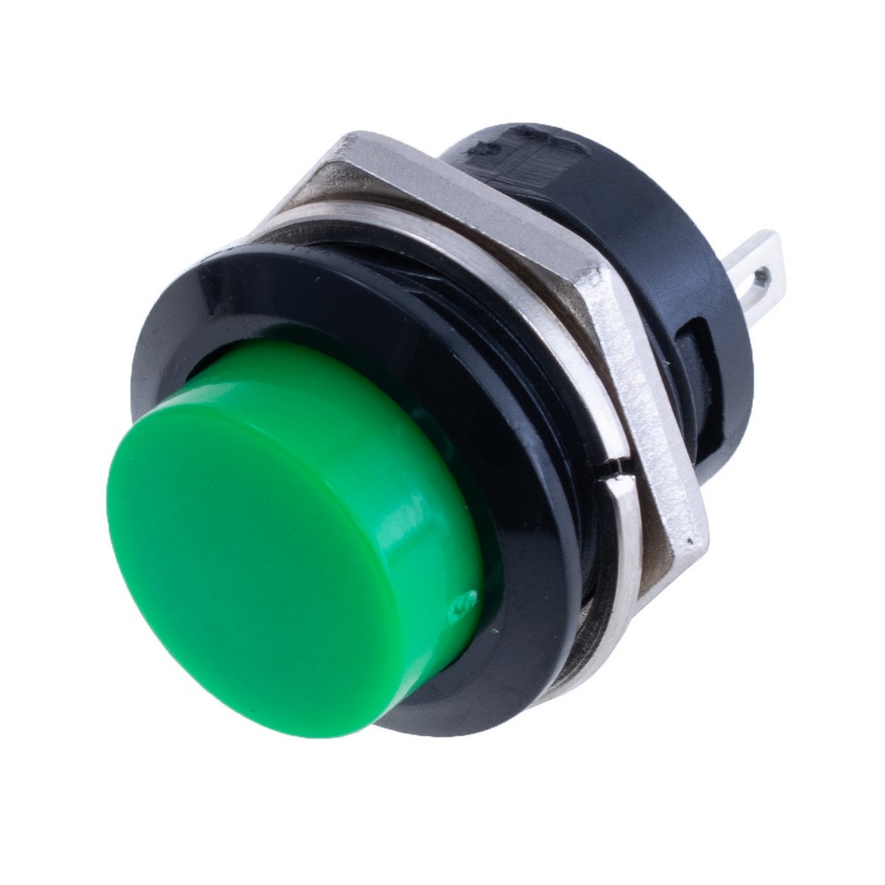 Кнопка без фіксації зелена, R13-507 Green Button