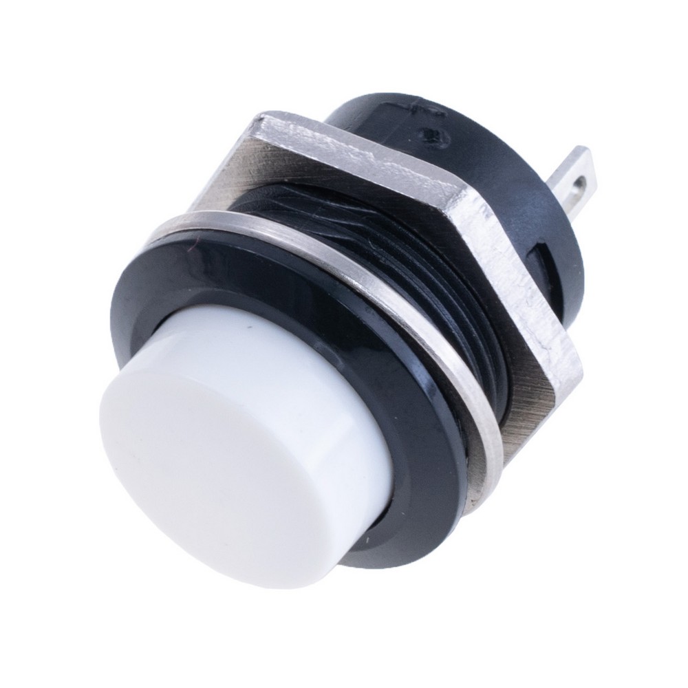 Кнопка без фіксації біла, R13-507 White Button