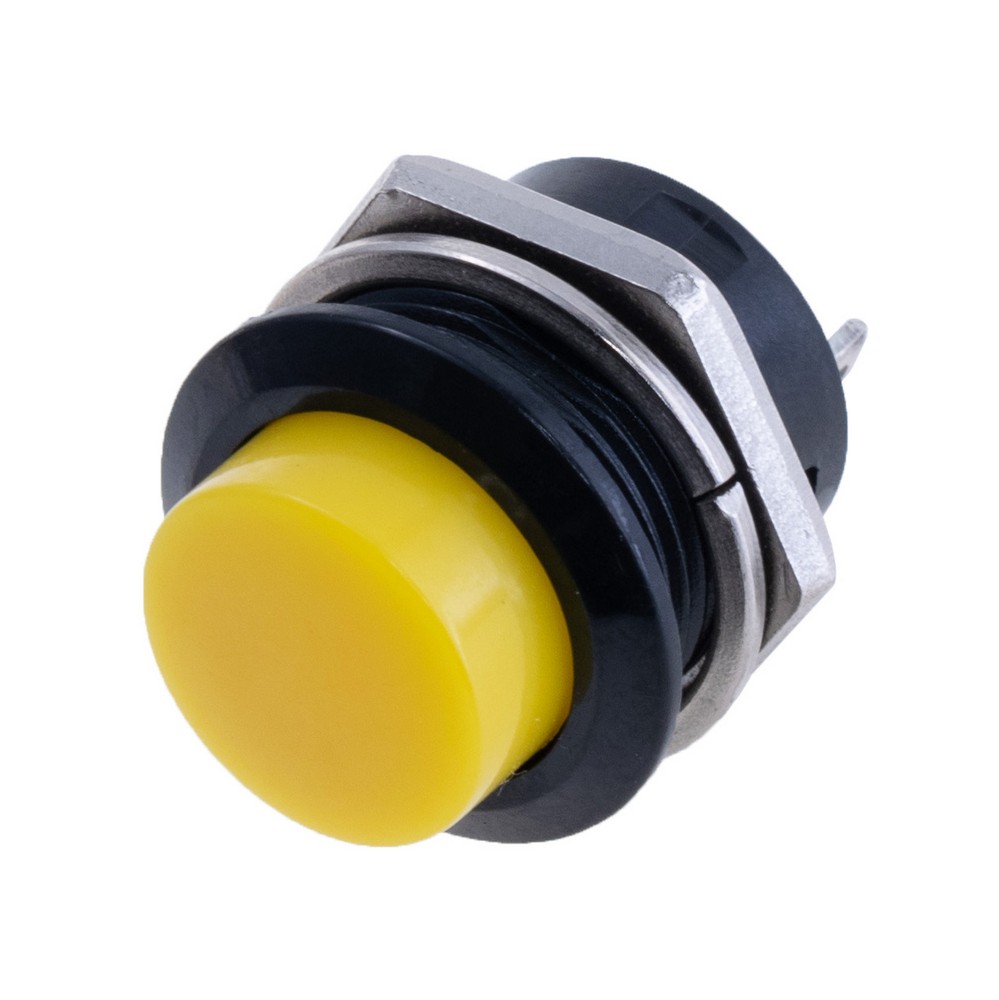 Кнопка без фіксації жовта, R13-507 Yellow Button