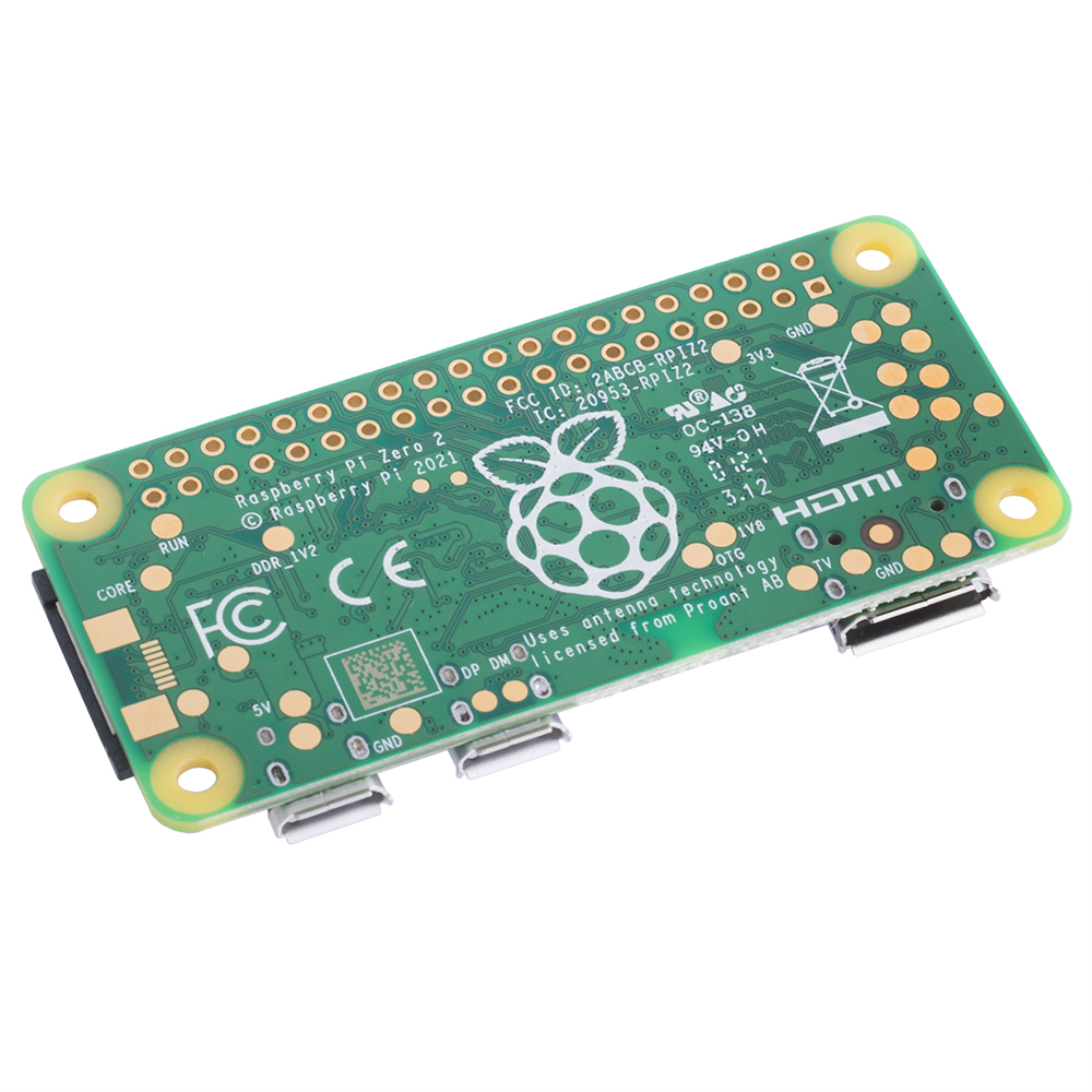 Мікрокомп'ютер Raspberry Pi Zero 2W (1GHz Cortex-A53, 512MB LPDDR2, Bluetooth 4.2 + BLE + 802.11b/g/n)