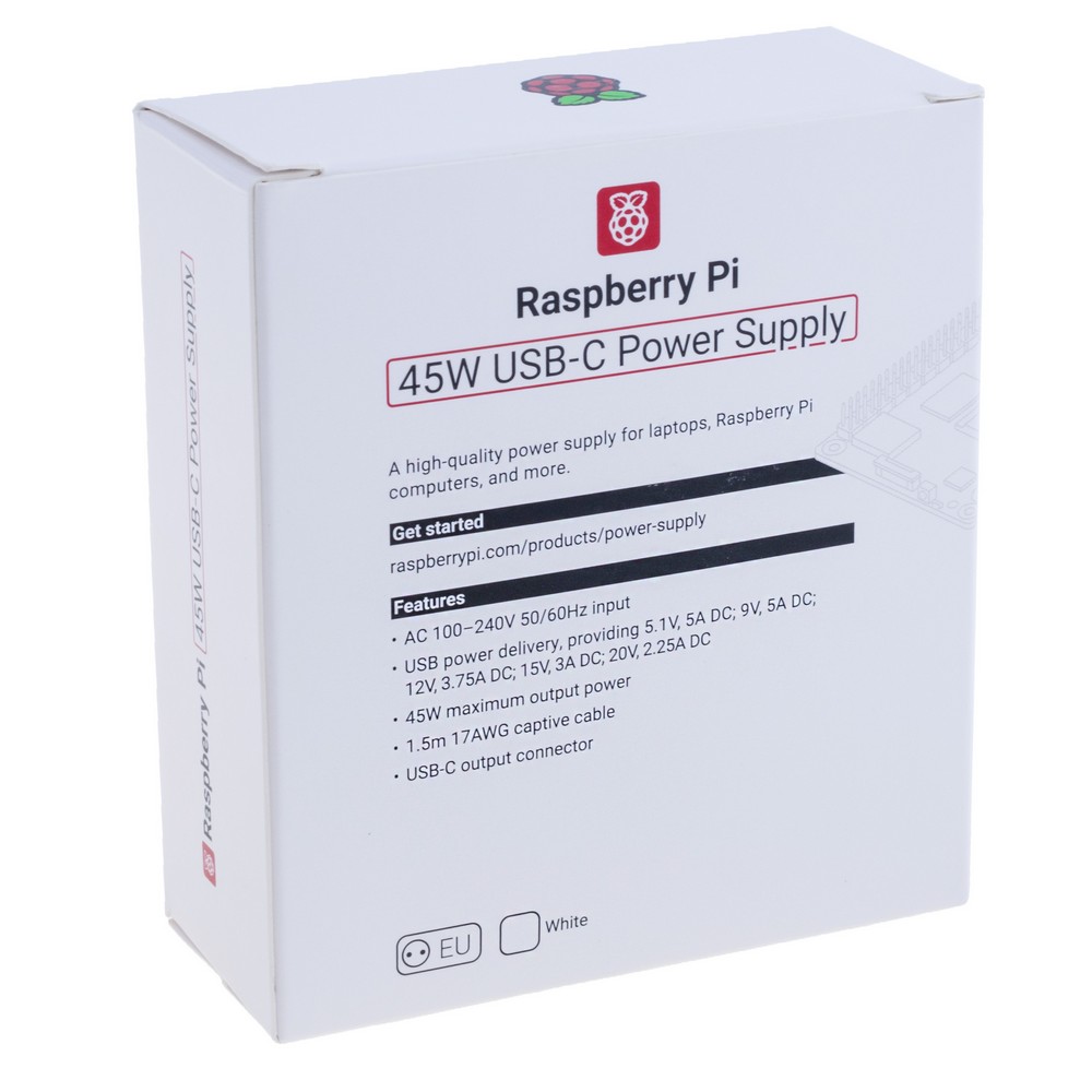 Блок живлення RASPBERRY PI 45W USB-C PD