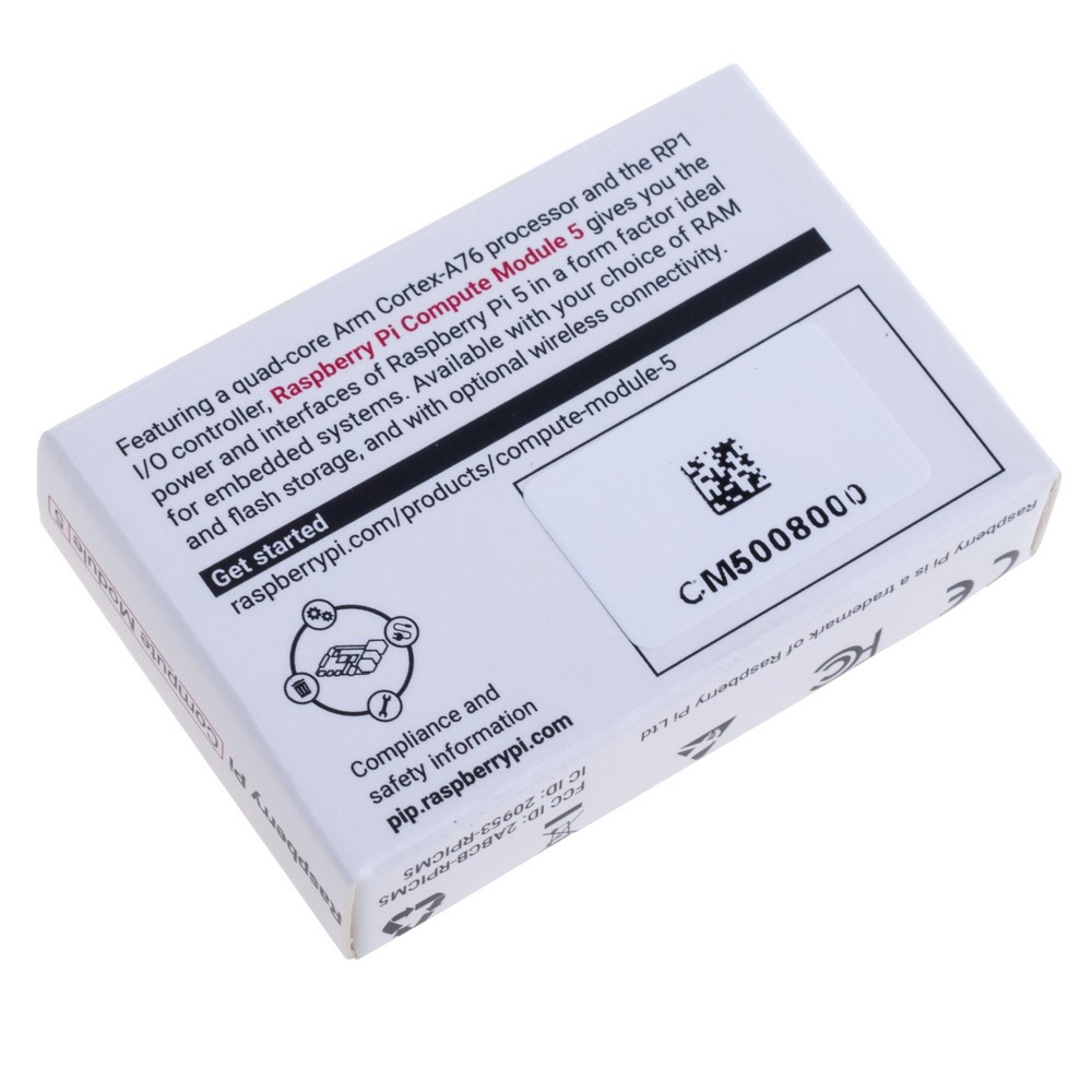Raspberry Pi Compute Module 5 "CM5", 8GB RAM/Lite, без Wi-Fi CM5008000 Raspberry Pi Compute Module 5 "CM5", 8GB RAM/Lite, без Wi-Fi CM5008000