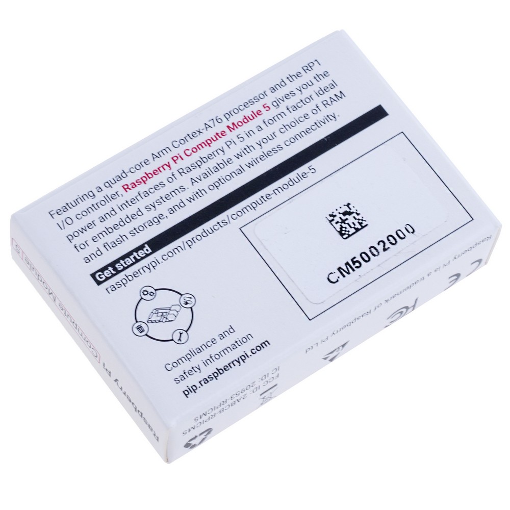 Raspberry Pi Compute Module 5 "CM5" 2GB RAM/LITE, без Wi-Fi, CM5002000
