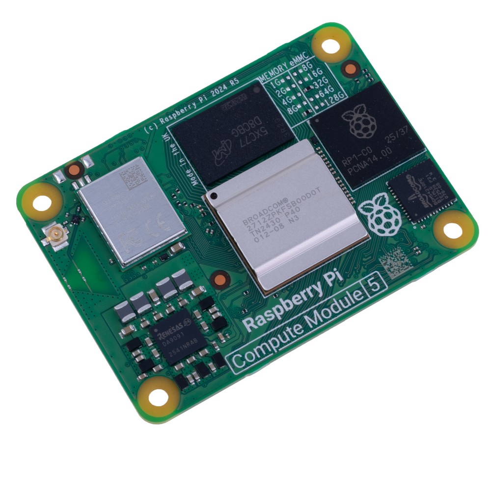 Raspberry Pi Compute module 5 "CM5", 16GB RAM/32GB eMMC, Wi-Fi CM5116032 Raspberry Pi Compute module 5 "CM5", 16GB RAM/32GB eMMC, Wi-Fi CM5116032