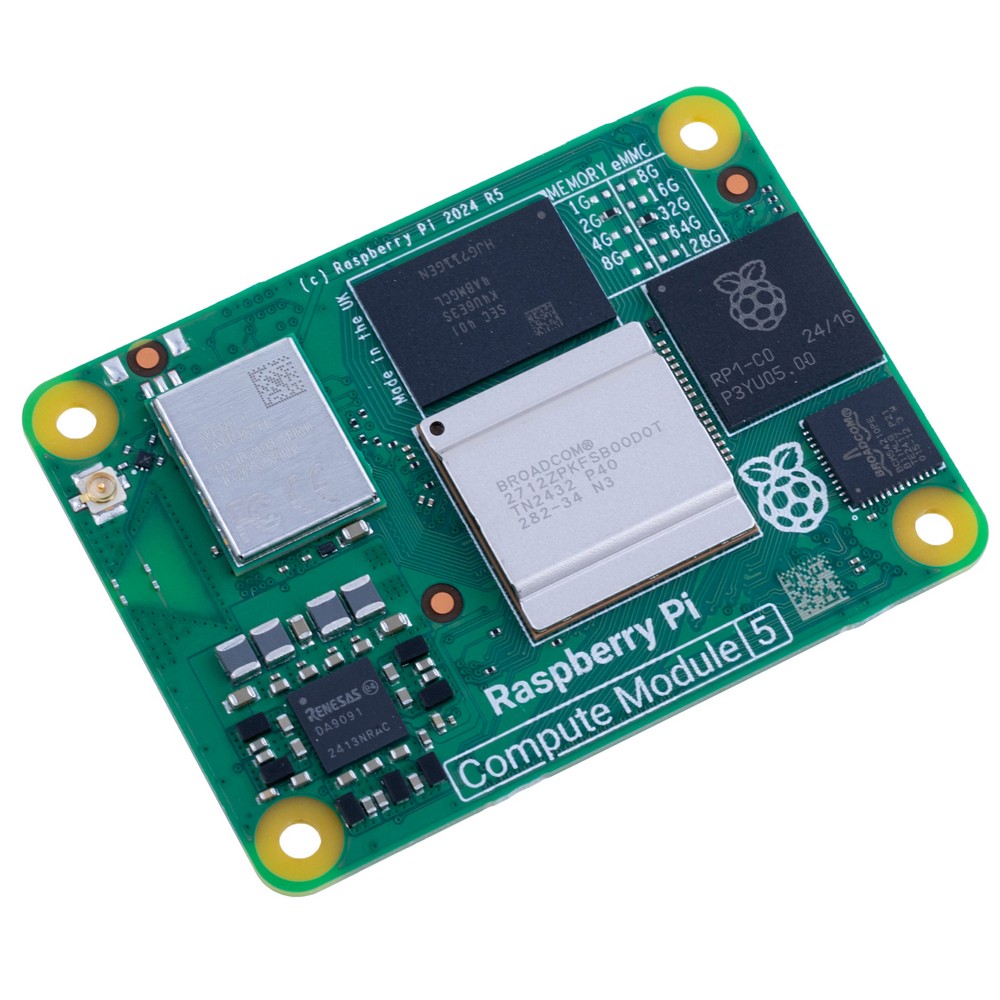 Raspberry Pi Compute Module 5 "CM5" 2GB RAM/32GB eMMC, Wi-Fi, CM5102032