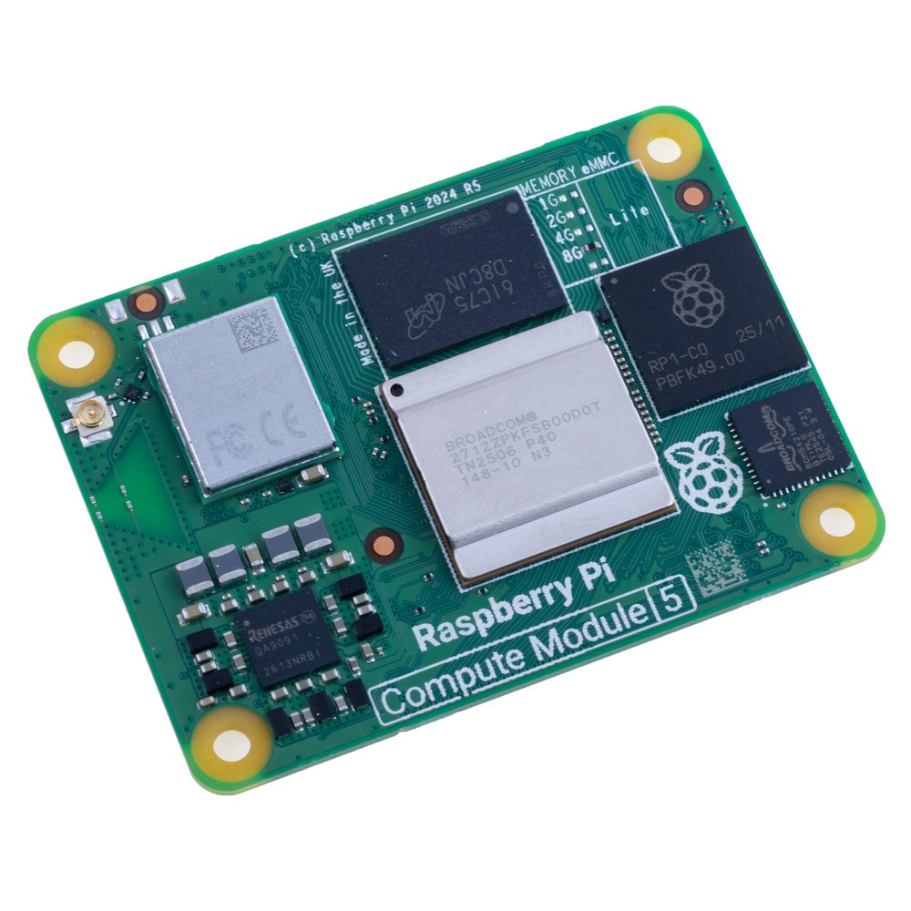 Raspberry Pi Compute Module 5 "CM5", 8GB RAM/LITE eMMC, Wi-Fi, CM5108000