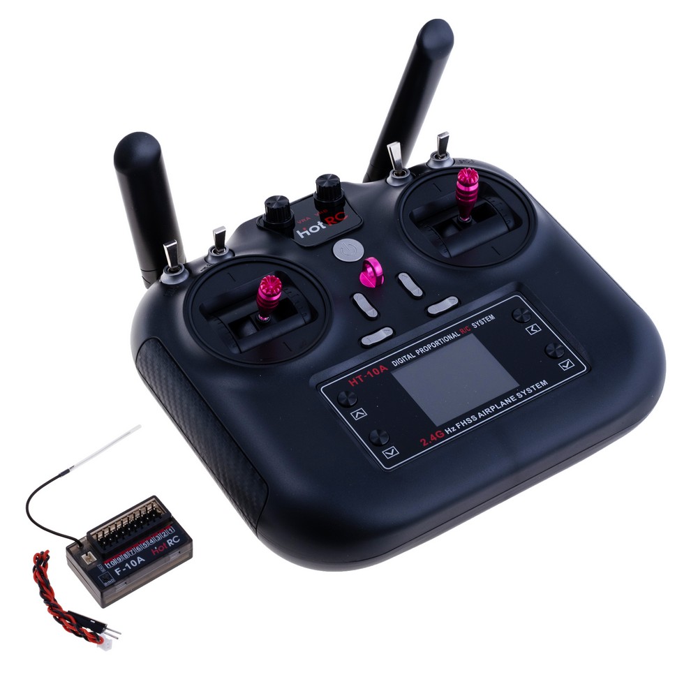 RC Апаратура радіокерування 10 каналів "пульт" Mode2, Hot RC HT-10A 2.4Ghz