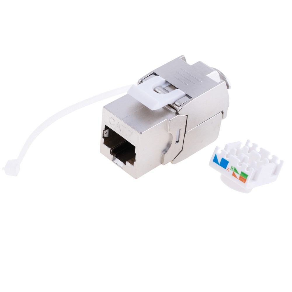 RJ45 конектор 8P8C "мама" Cat7 для монтажу без обтиску MKC7-XHJ