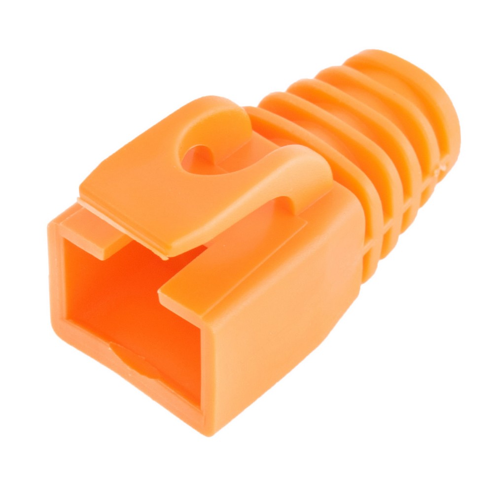 Ковпачок на RJ45 Cat6A/Cat7, помаранчевий, для кабелю діаметром 6,5-7,5мм HT-H775YE-100