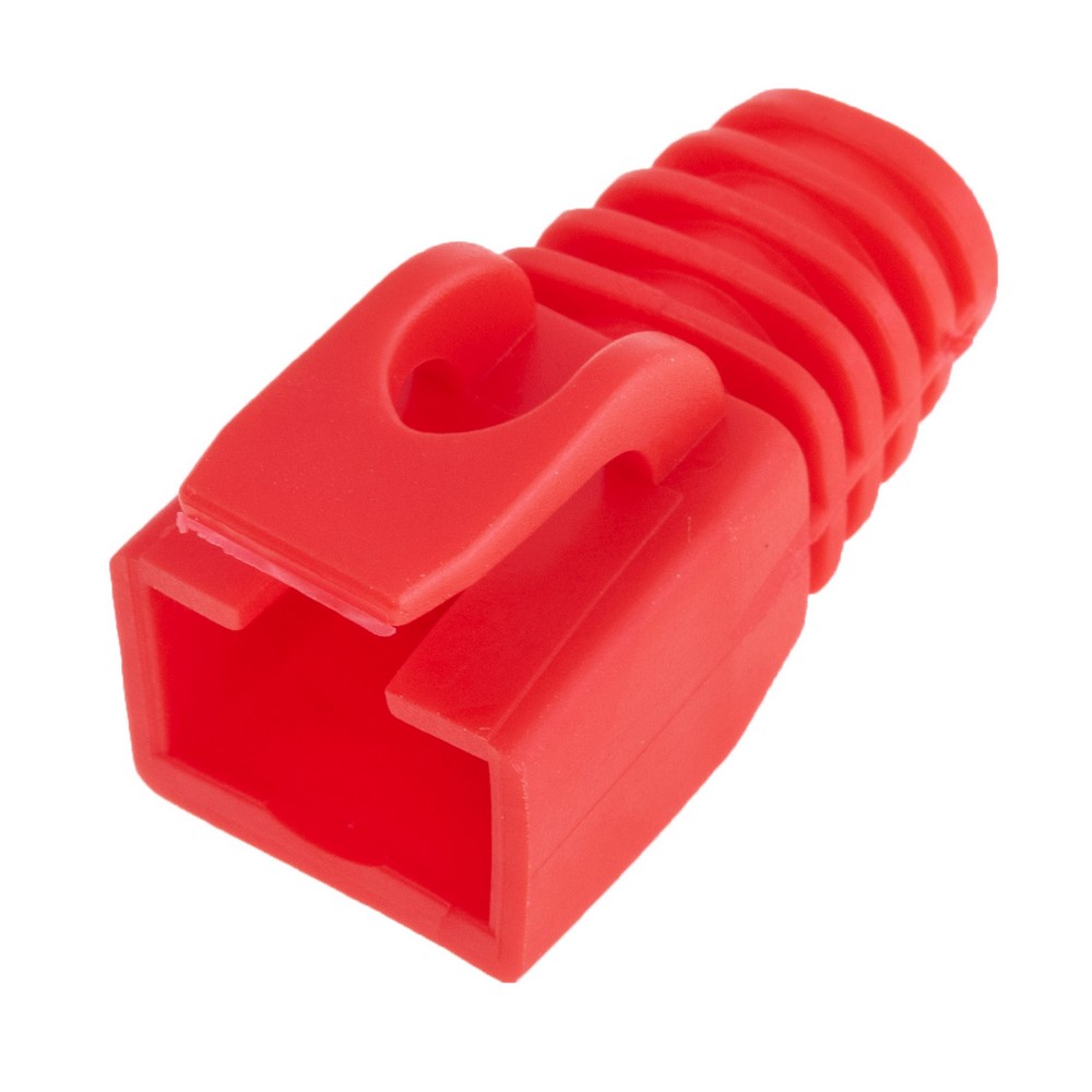 Ковпачок на RJ45 Cat6A/Cat7, червоний, для кабелю діаметром 6,5-7,5мм HT-H775RD-100