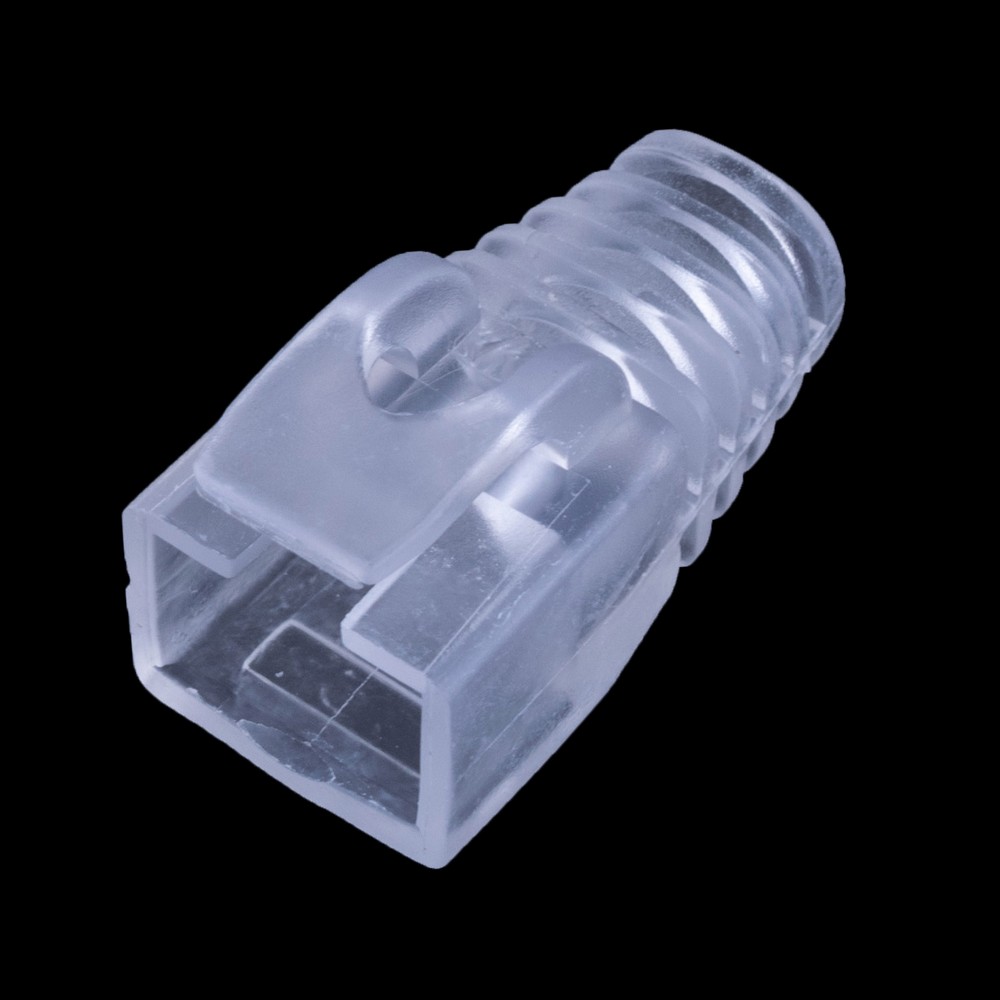 Ковпачок на RJ45 Cat6A/Cat7, прозорий, для кабелю діаметром 6,5-7,5мм HT-H775TP-100