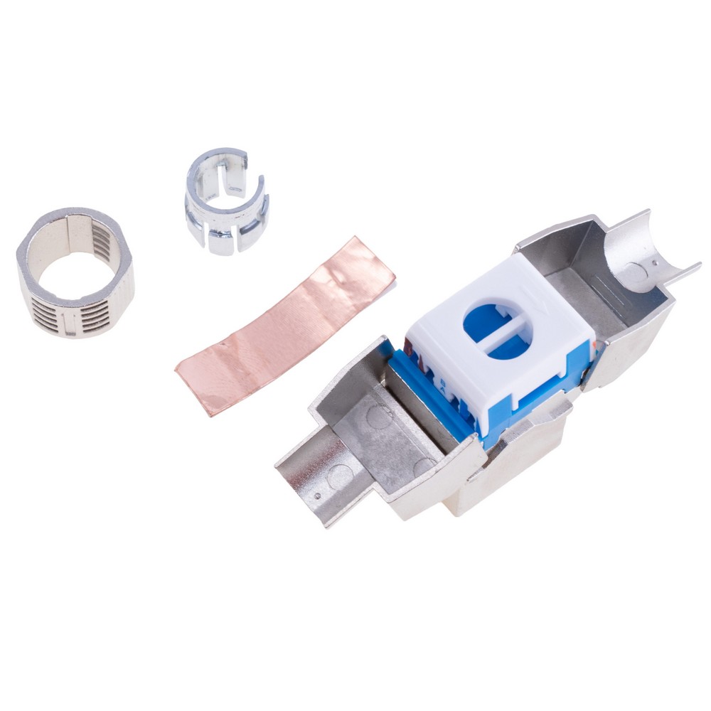 RJ45 конектор 8P8C "мама" Cat8 для монтажу без обтиску на панель MKC8-XHJ