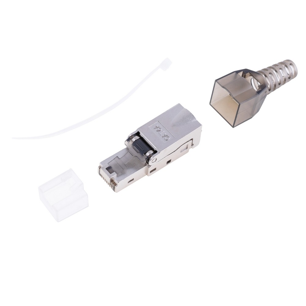 RJ45 конектор "тато" 10Gbps Cat6A для монтажу без обтиску. MRC6A-N1-BK