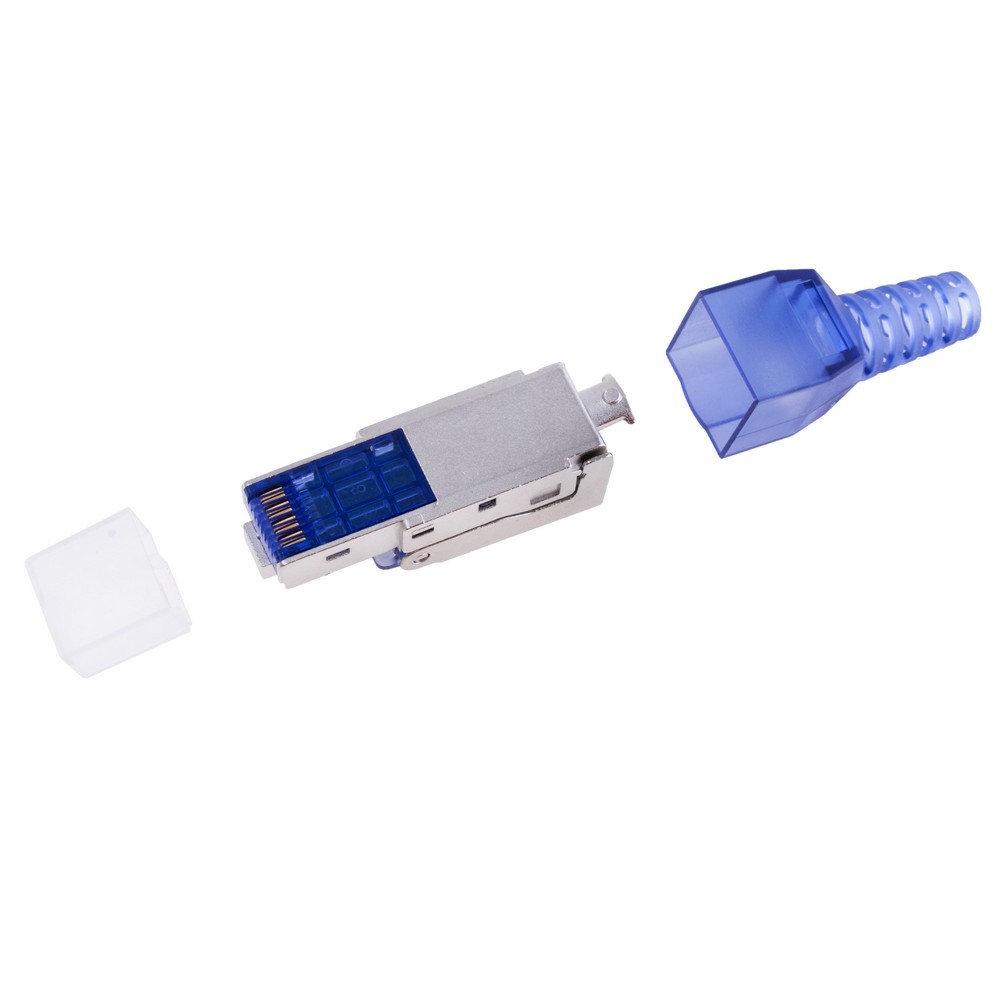 RJ45 конектор "тато" 40Gbps Cat8 для монтажу без обтиску. MRC8-N1-BK