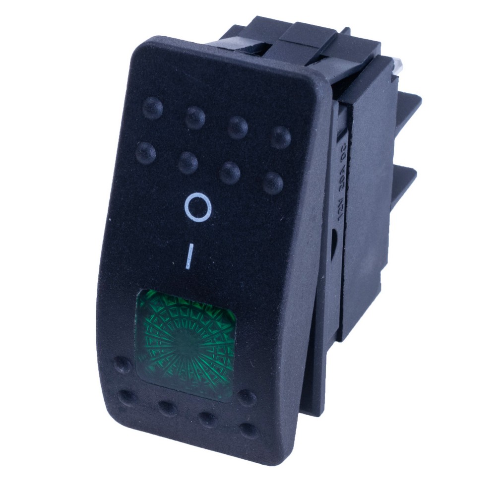 Перемикач RK1-06N green 12V