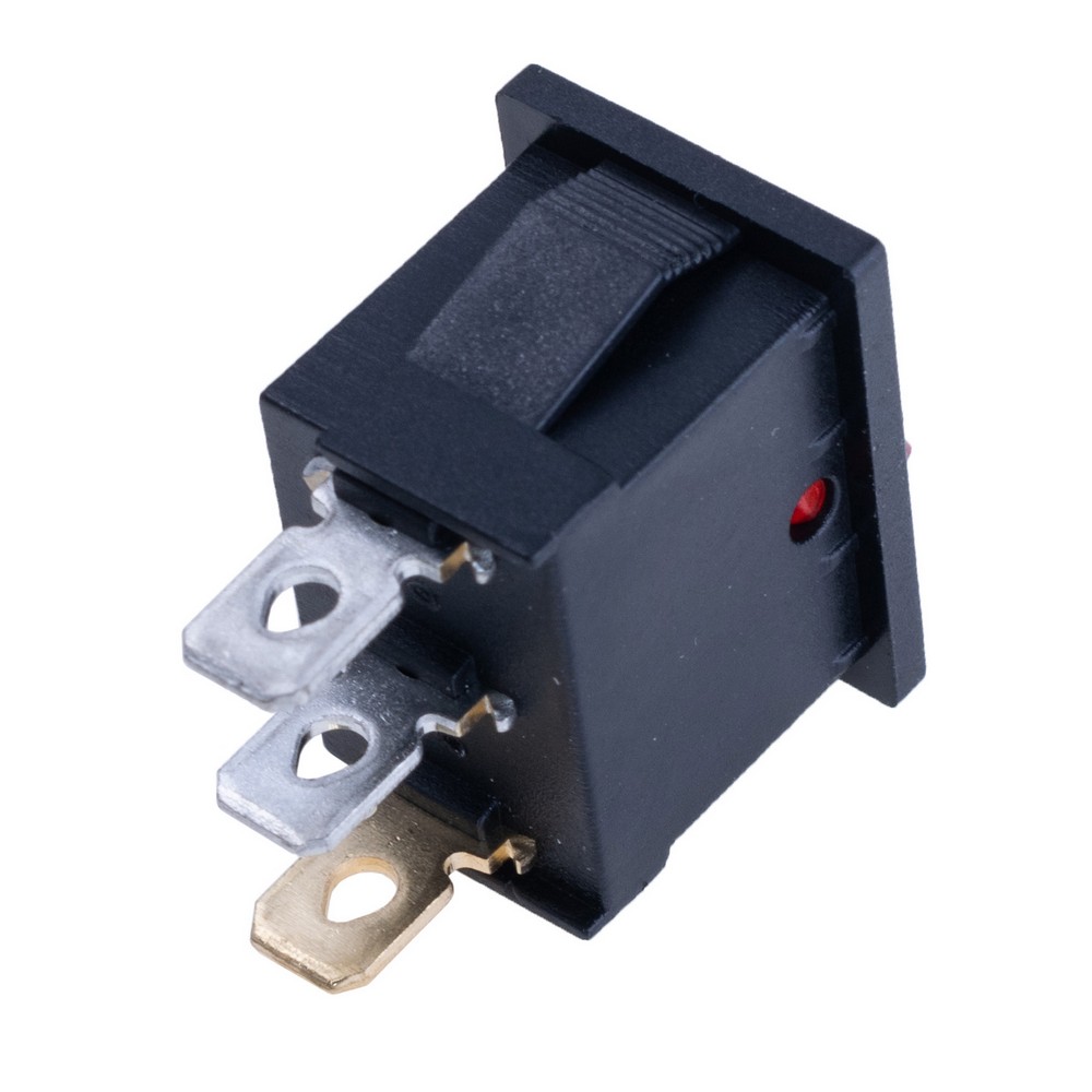 Перемикач Rocker, KCD1-2-101N RED BUTTON 12V