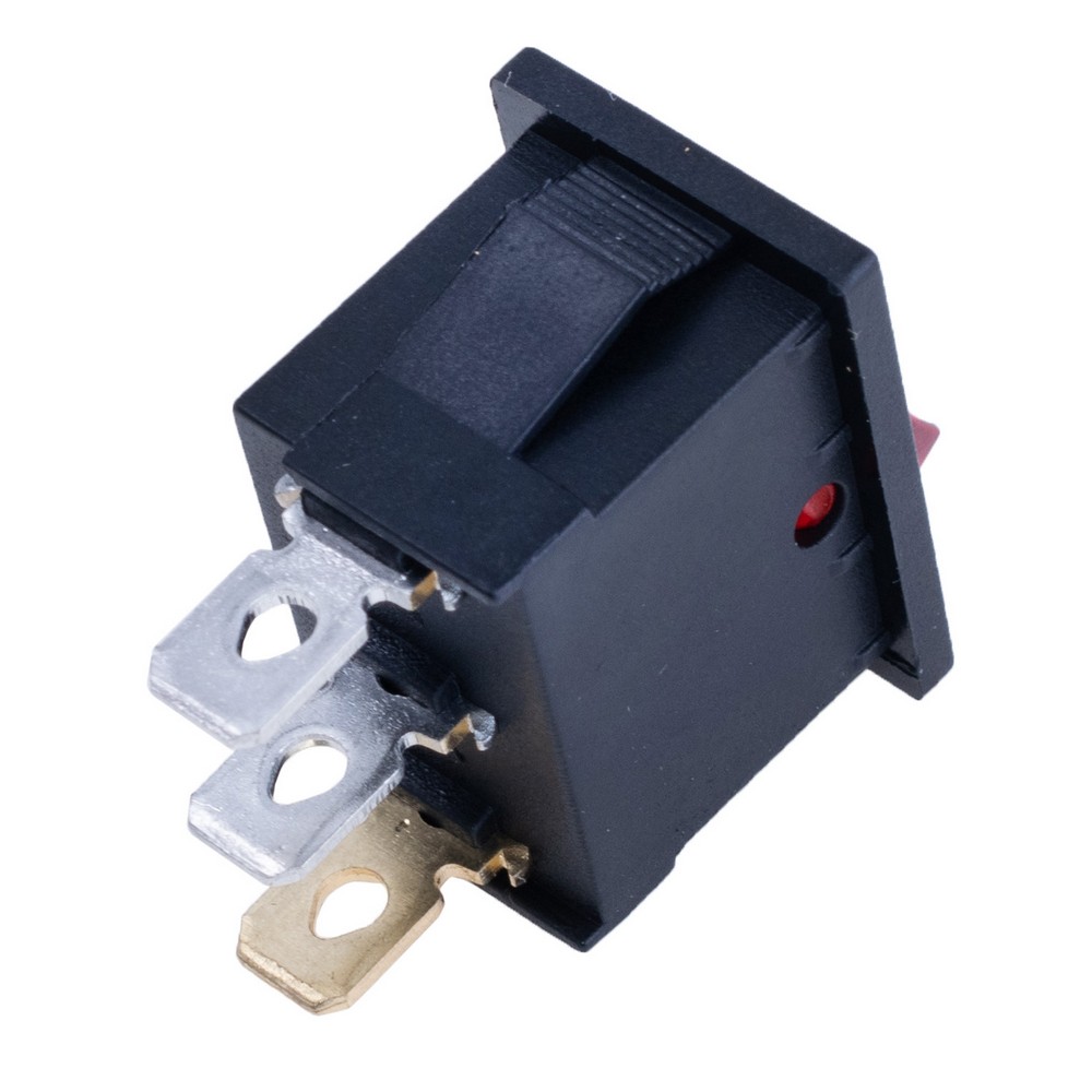 Перемикач Rocker, KCD1-2-101N RED BUTTON 220V Перемикач Rocker, KCD1-2-101N RED BUTTON 220V