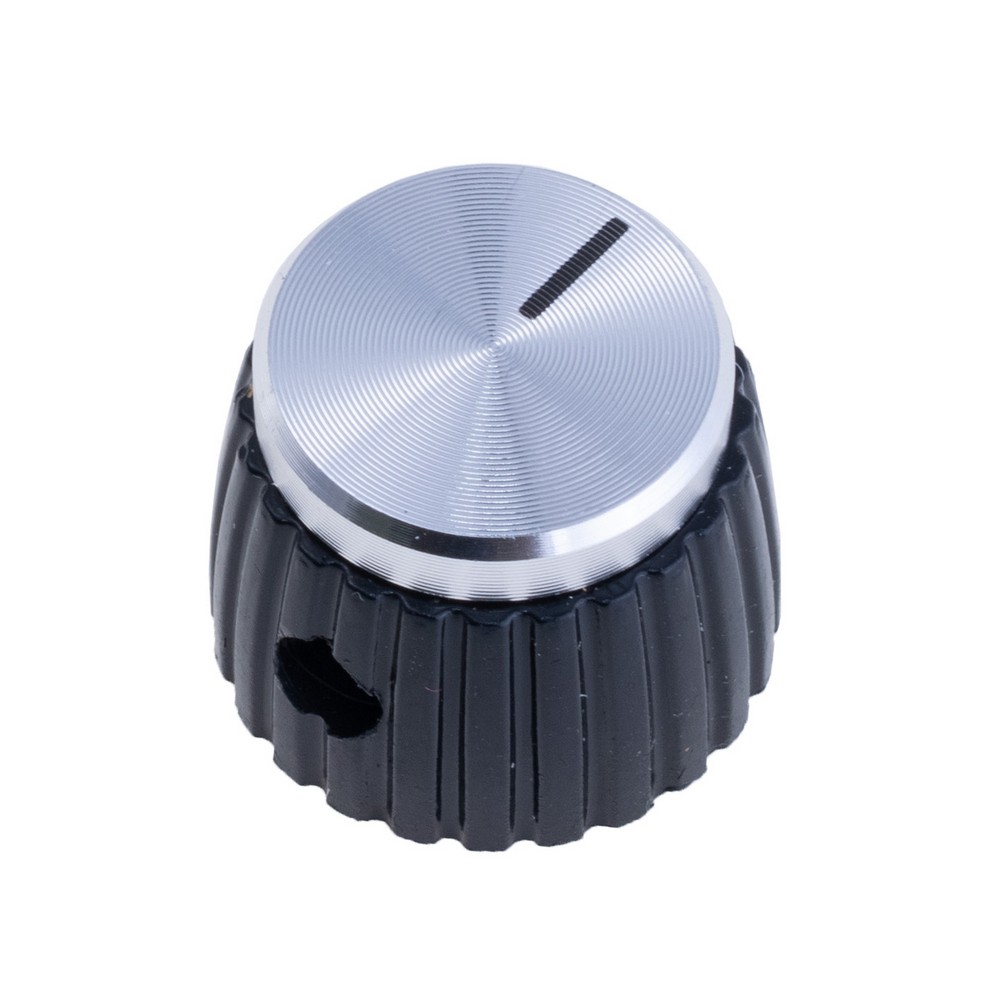 Ручка для потенціометра "срібна" на вісь 6.35мм , MSL-S Silver