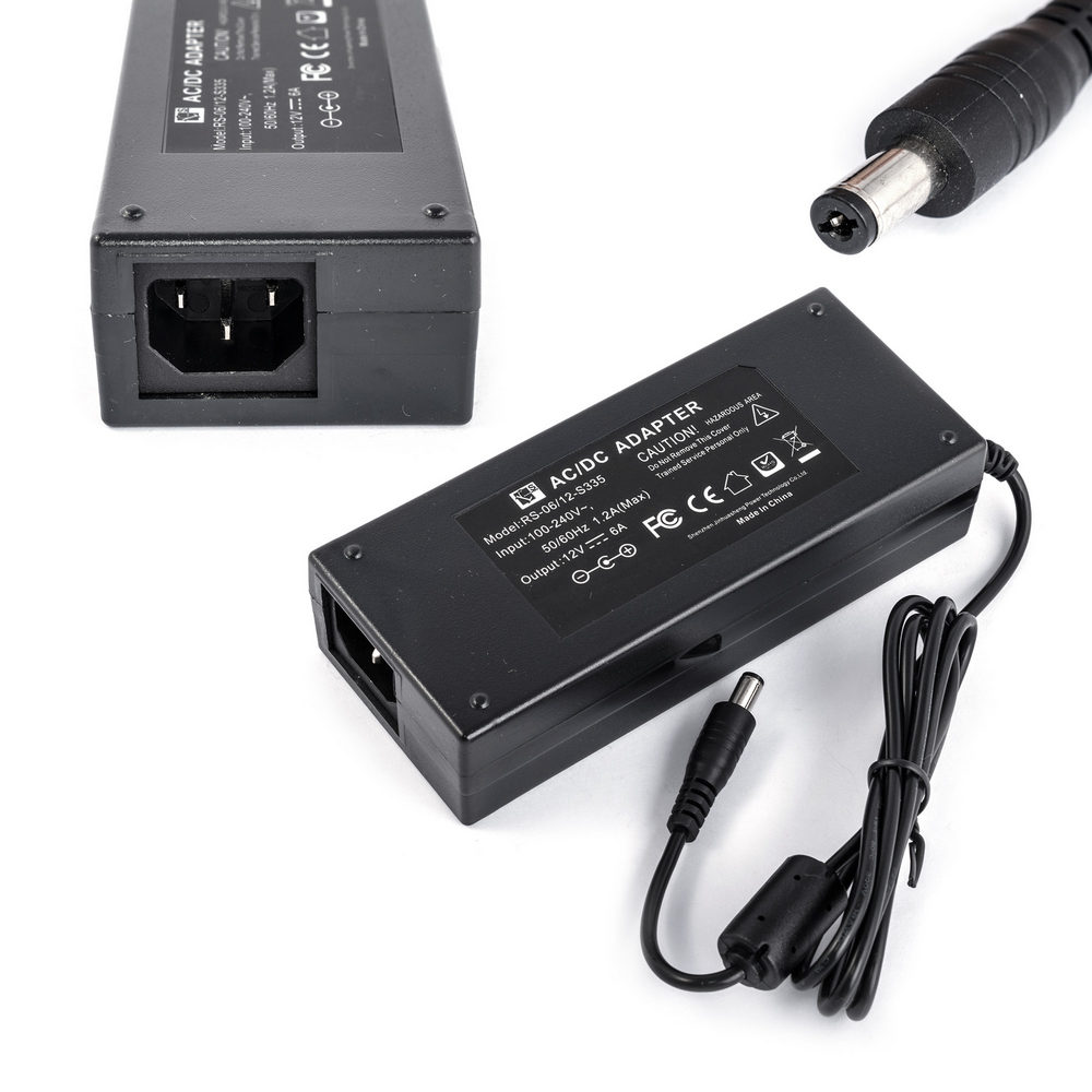 Блок живлення настільний 72W 12V, роз'єм:2.1x5.5mm RS-06/12-S335