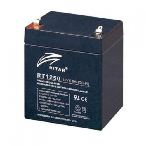 Акумулятор 12V 5Ah свинцево-кислотний AGM (RT1250)