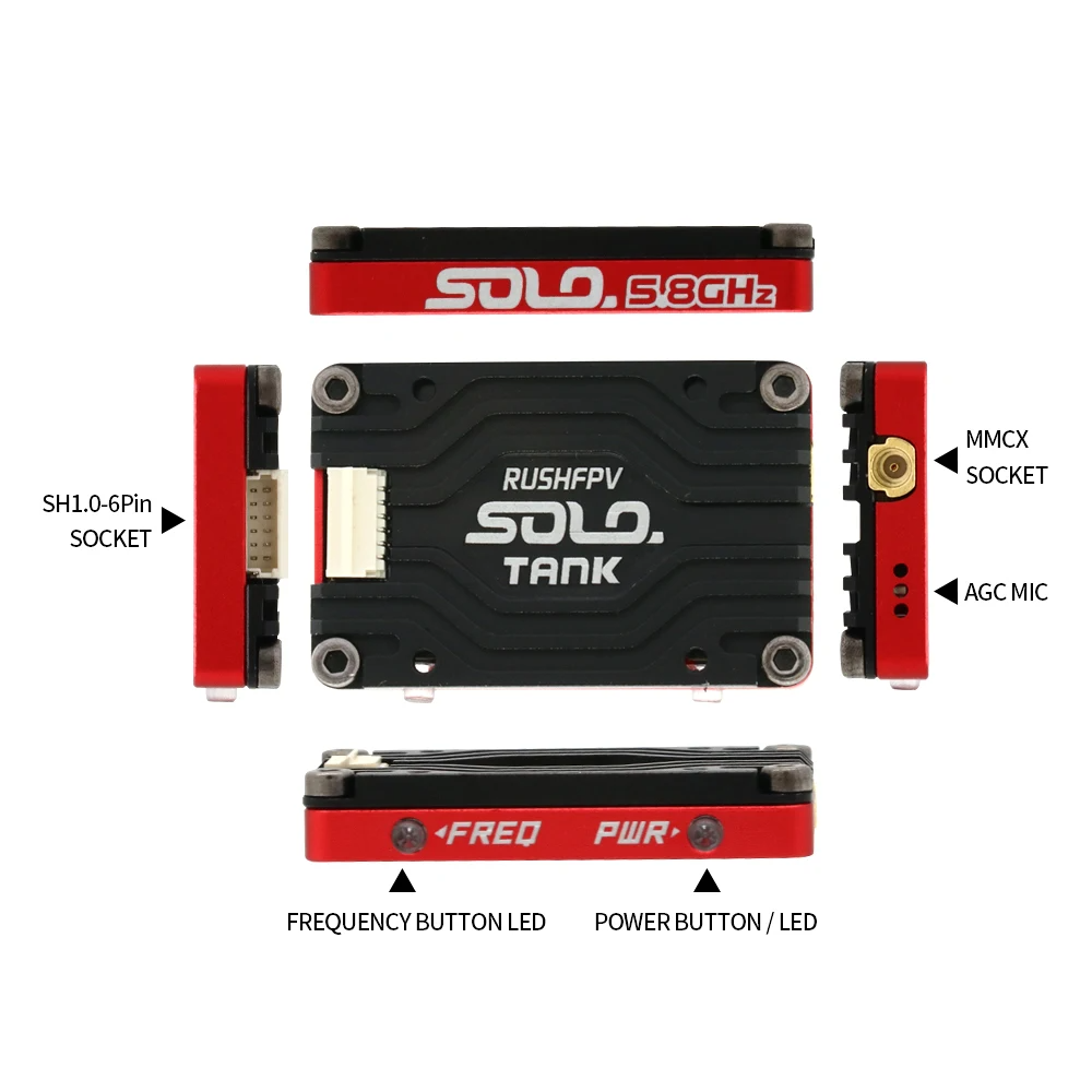Відеопередавач VTX RUSH FPV Solo Tank 5.8G VTX