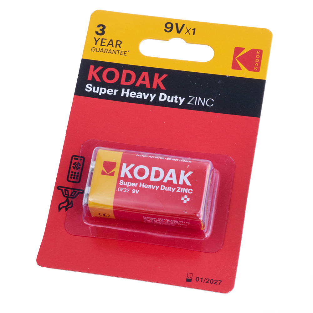 Батарейка "Крона" сольова 9V 1шт. KODAK 6F22