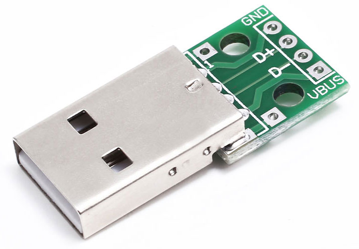 Роз'єм USB 2.0 тип A (male) на платі