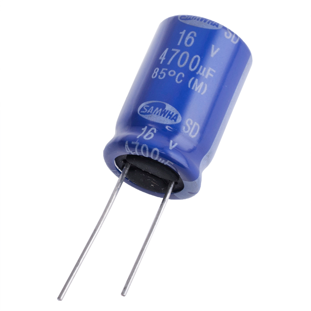 4700uF 16V SD 16x25mm 85°C (SD1C478M16025PA159-Samwha) (електролітичний конденсатор)