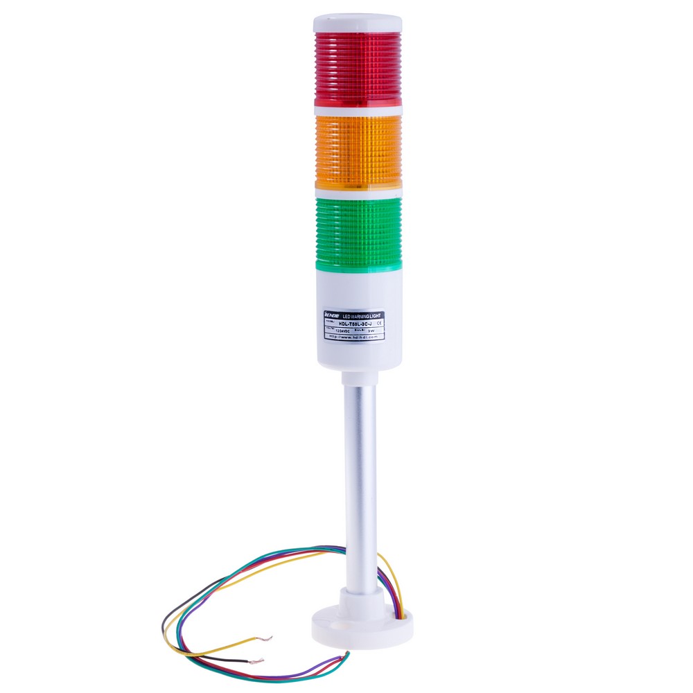 Індикатор свілофор із звуком, 12-24VDC, 345mm.