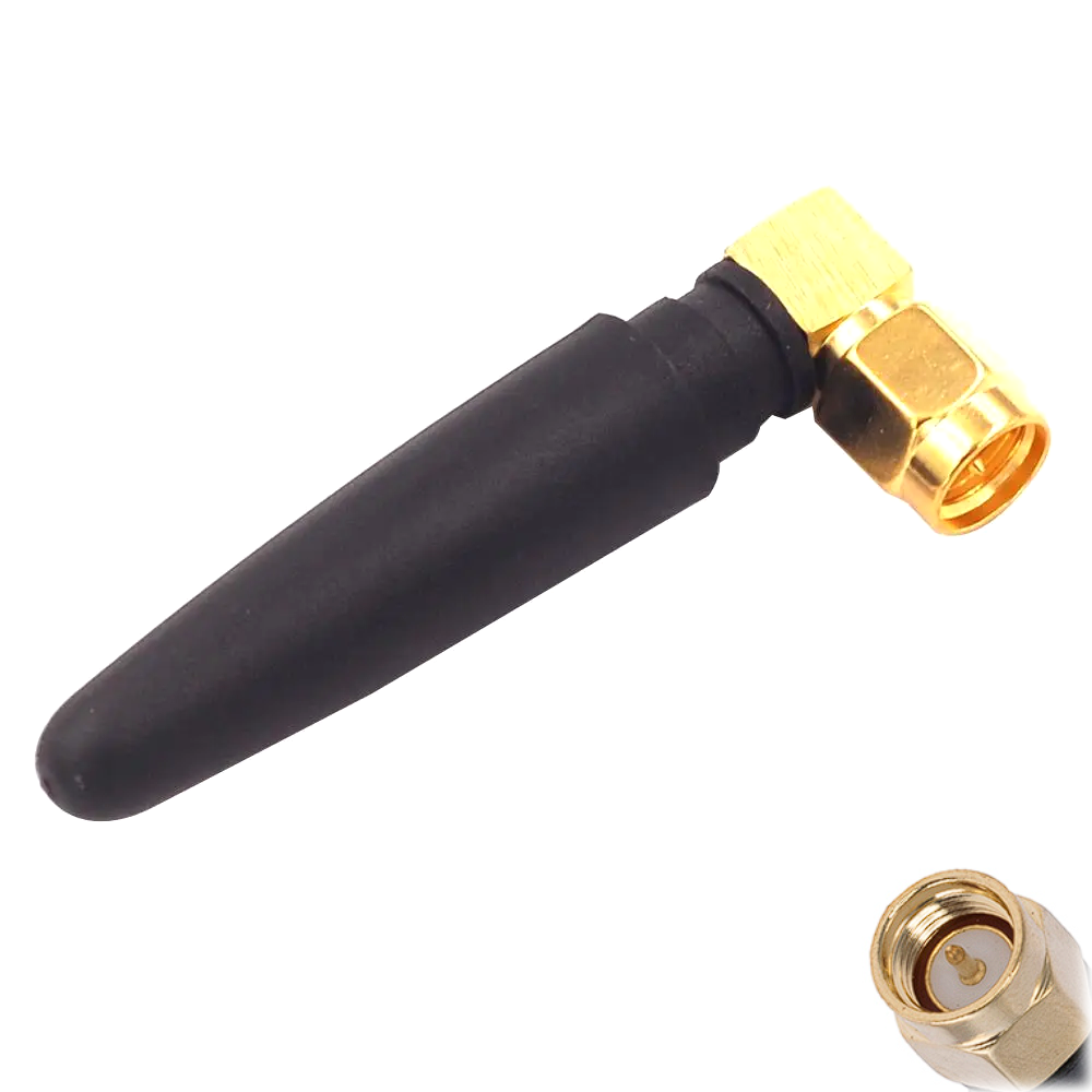 Антена 2.4 ГГц, 3dBi. 2.4GHz antenna SMA-J 52mm, кутова