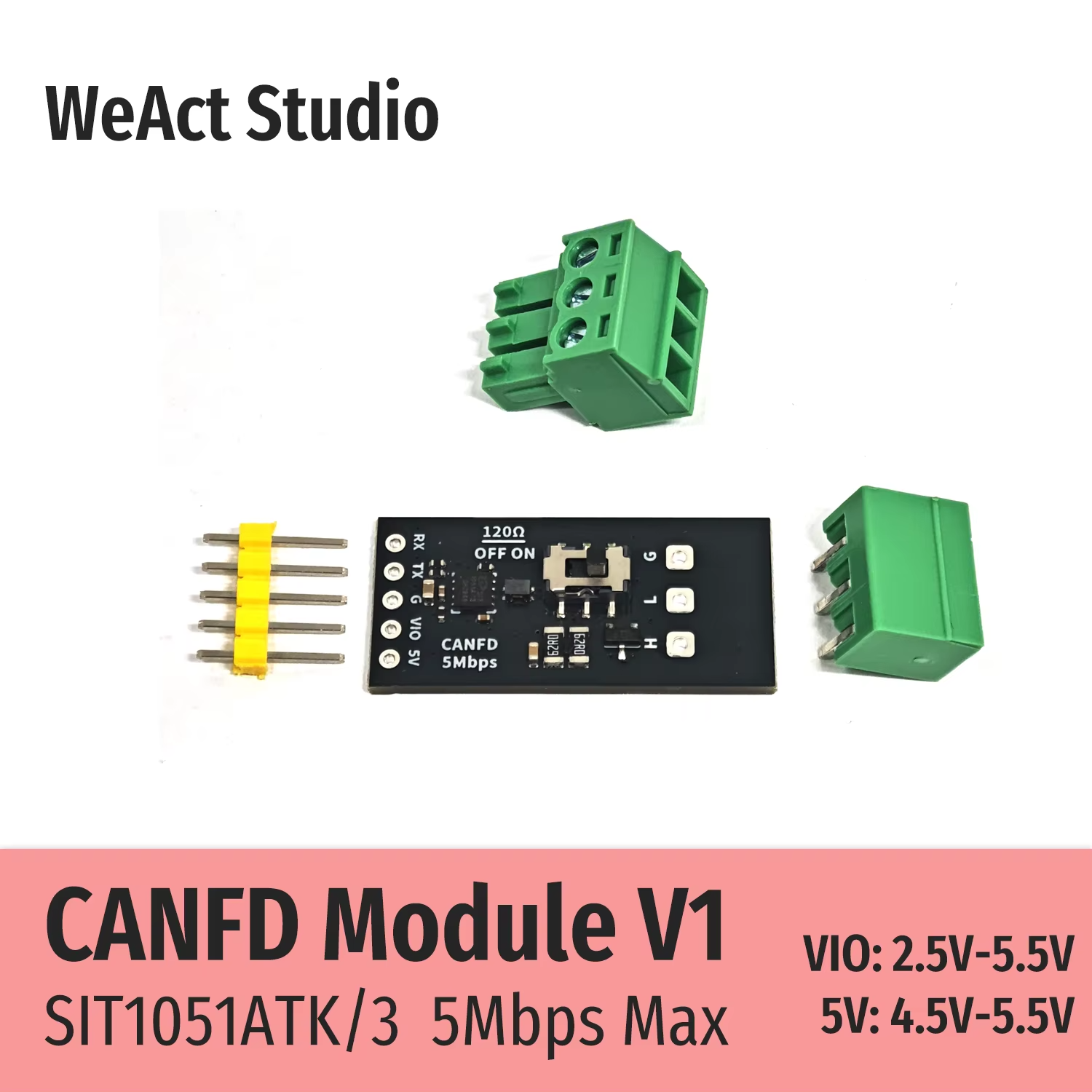 Модуль CAN, CANFD Module V1 SIT1051ATK/3 (WeAct Studio)