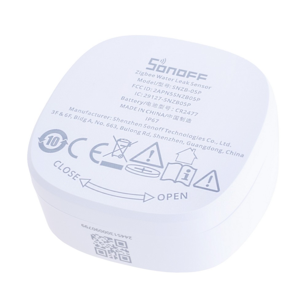 Датчик протікання води, SNZB-05P Water Leak Sensor (6920075741810 – Sonoff)