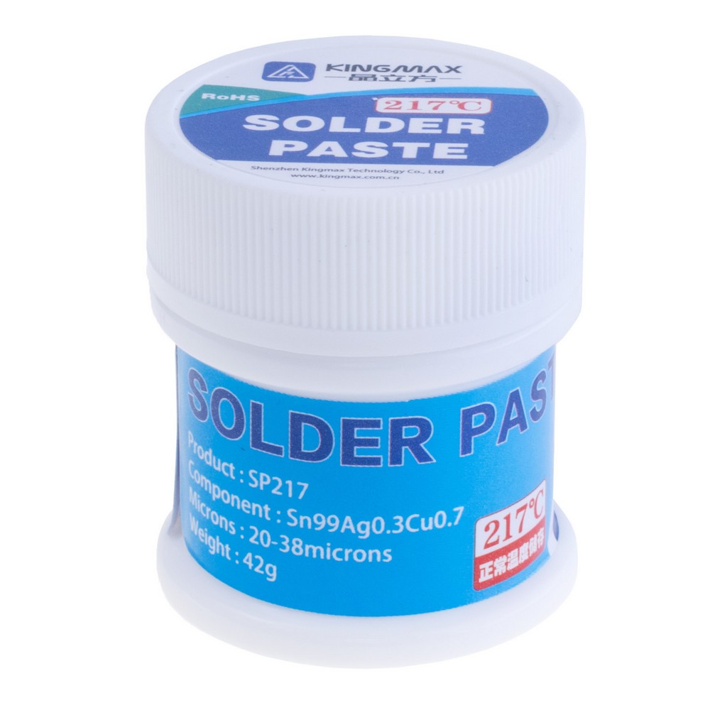 Паяльна паста SP217 [42г] 217°C (KINGMAX, Sn99Ag0.3Cu0.7)