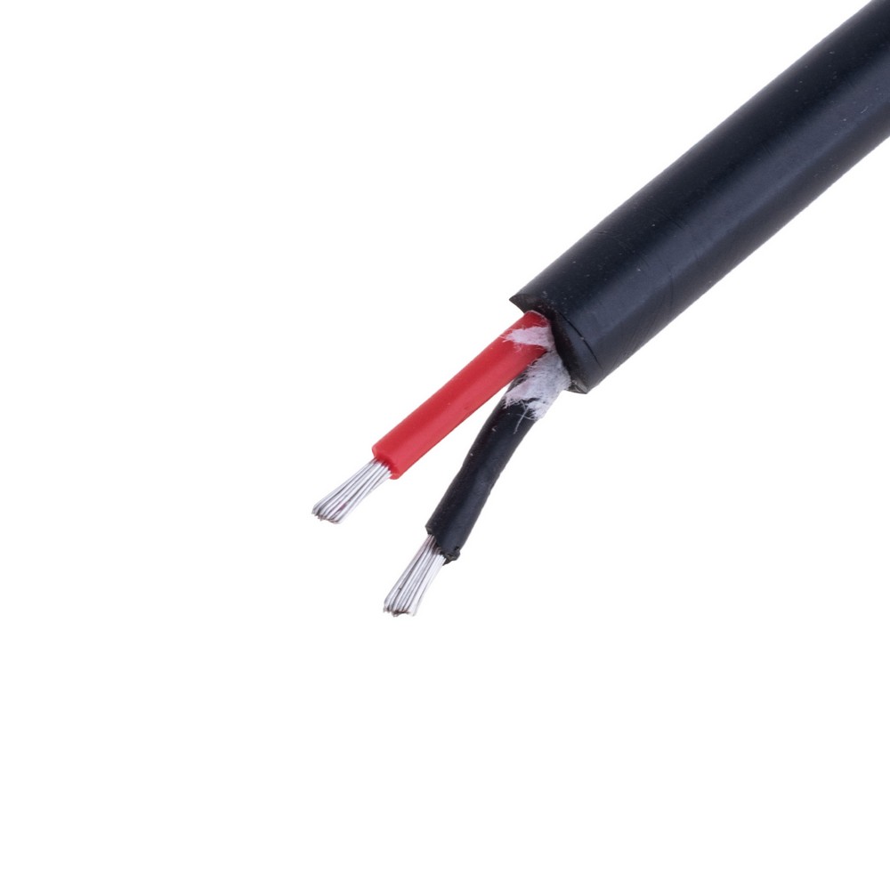 Силіконовий провід 2-жильний в чорній оболонці 18AWG(1mm2 40/0.18/TS) чорний, червоний