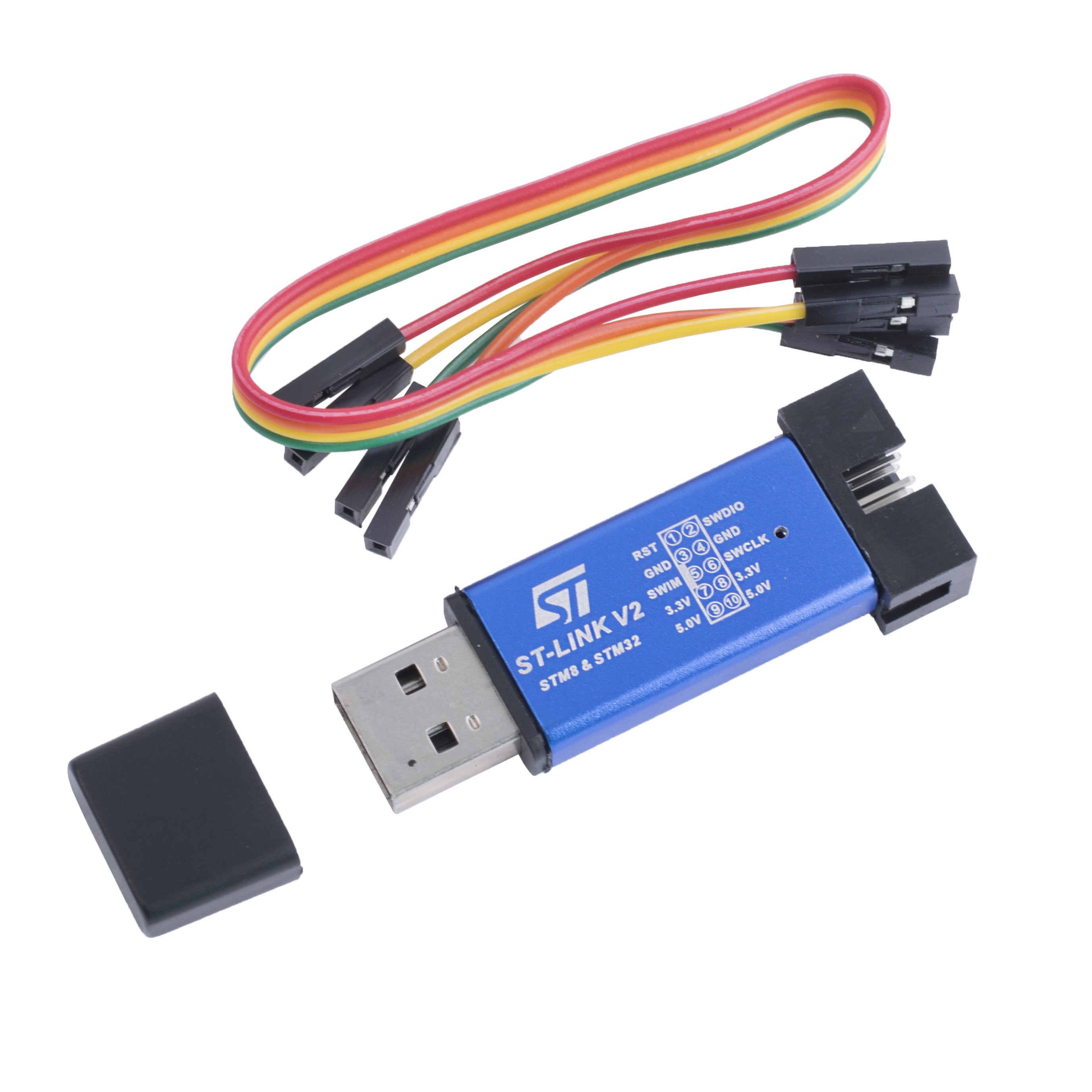 Програматор мікроконтролерів ST-LINK V2 MINI STM8 і STM32