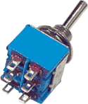 Тумблер STM-202 on-on (синій) Тумблер STM-202 on-on (синій)