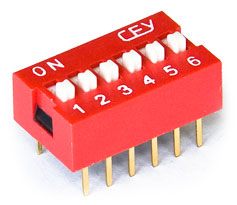 Перемикач SWD1-6 DIP, 6 положень (аналог: DS-06)