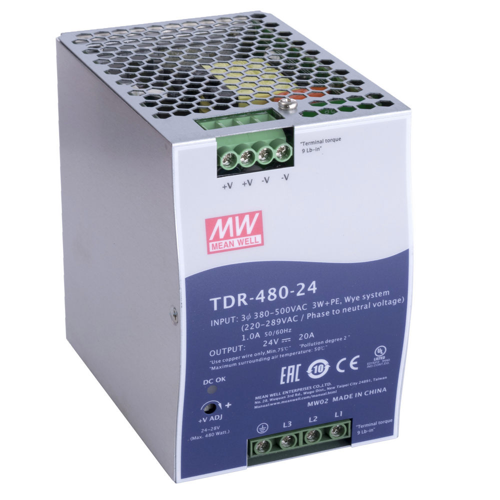 Блок живлення на DIN-рейку 480W 24V TDR-480-24