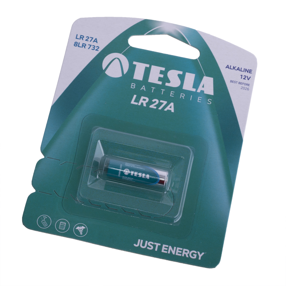 Батарейка A27 лужна 12V 1шт. Tesla MN27 Батарейка A27 лужна 12V 1шт. Tesla MN27