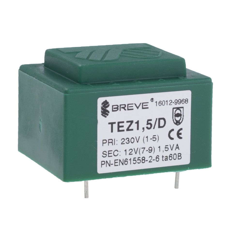 Трансформатор залитий 1,5VA, 12 V, TEZ1.5/D230/12V BREVE TUFVASSONS Трансформатор залитий 1,5VA, 12 V, TEZ1.5/D230/12V BREVE TUFVASSONS