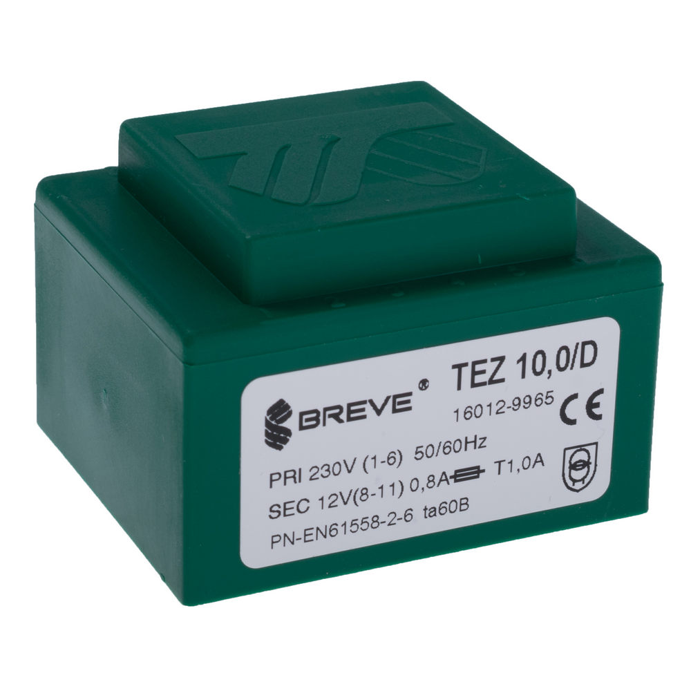 Трансформатор залитий 10VA, 12 V, TEZ10/D230/12V BREVE TUFVASSONS