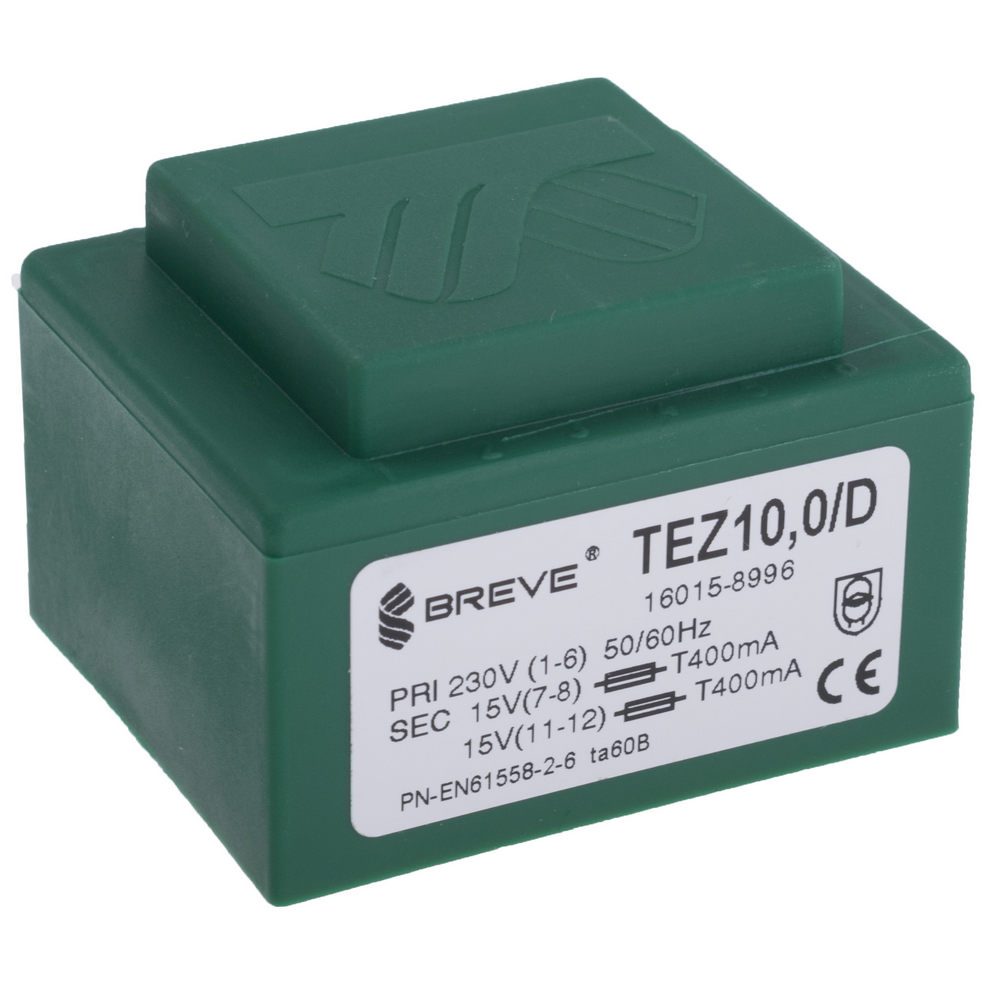 Трансформатор залитий 10VA, 2х15 V, TEZ10/D230/15-15V BREVE TUFVASSONS Трансформатор залитий 10VA, 2х15 V, TEZ10/D230/15-15V BREVE TUFVASSONS