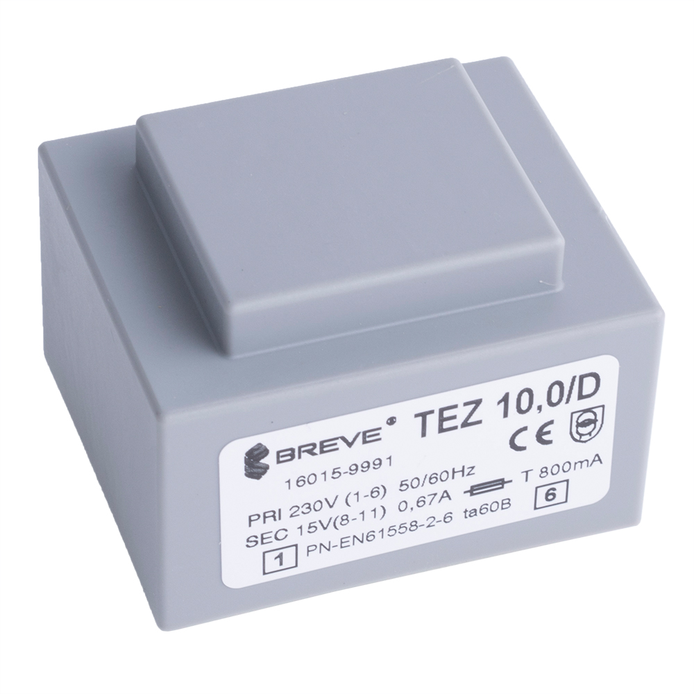 Трансформатор залитий 10VA, 15 V, TEZ10/D230/15V BREVE TUFVASSONS Трансформатор залитий 10VA, 15 V, TEZ10/D230/15V BREVE TUFVASSONS