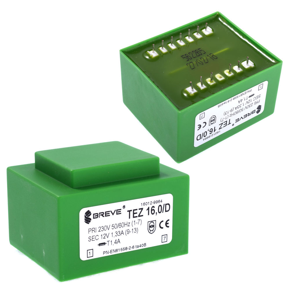 Трансформатор залитий 16VA, 12 V, TEZ16/D230/12V BREVE TUFVASSONS Трансформатор залитий 16VA, 12 V, TEZ16/D230/12V BREVE TUFVASSONS
