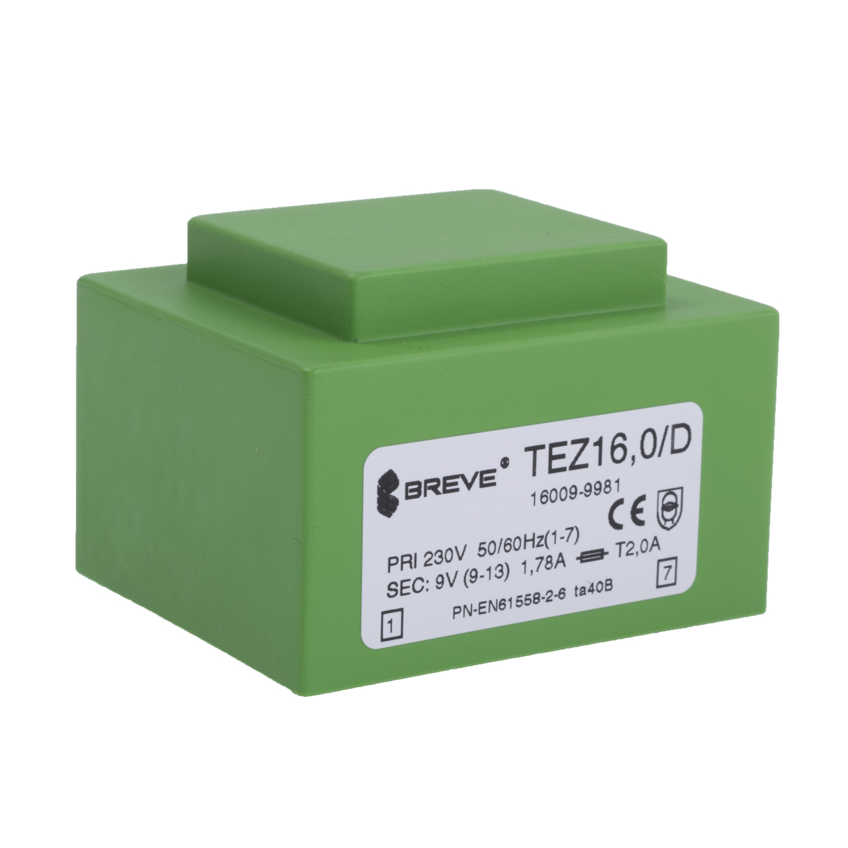 Трансформатор залитий 16VA, 9 V, TEZ16/D230/9V BREVE TUFVASSONS Трансформатор залитий 16VA, 9 V, TEZ16/D230/9V BREVE TUFVASSONS