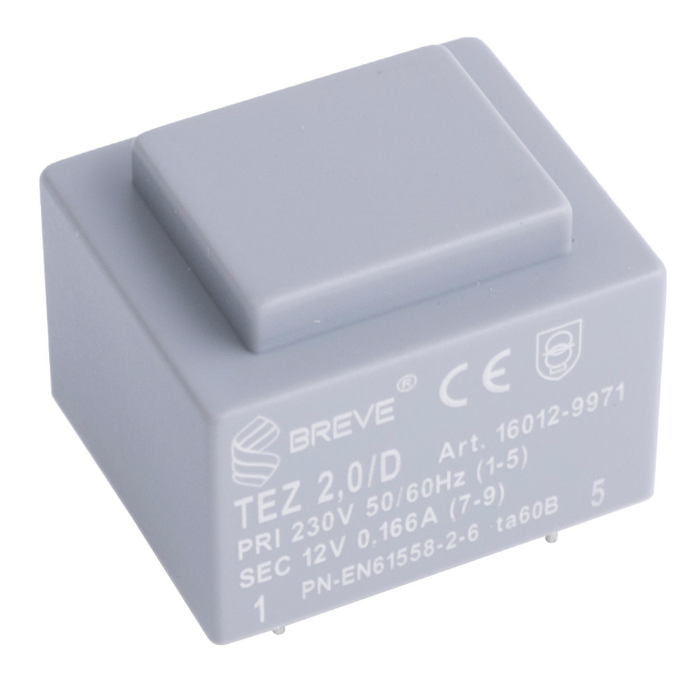 Трансформатор залитий 2VA, 12 V, TEZ2/D230/12V BREVE TUFVASSONS Трансформатор залитий 2VA, 12 V, TEZ2/D230/12V BREVE TUFVASSONS